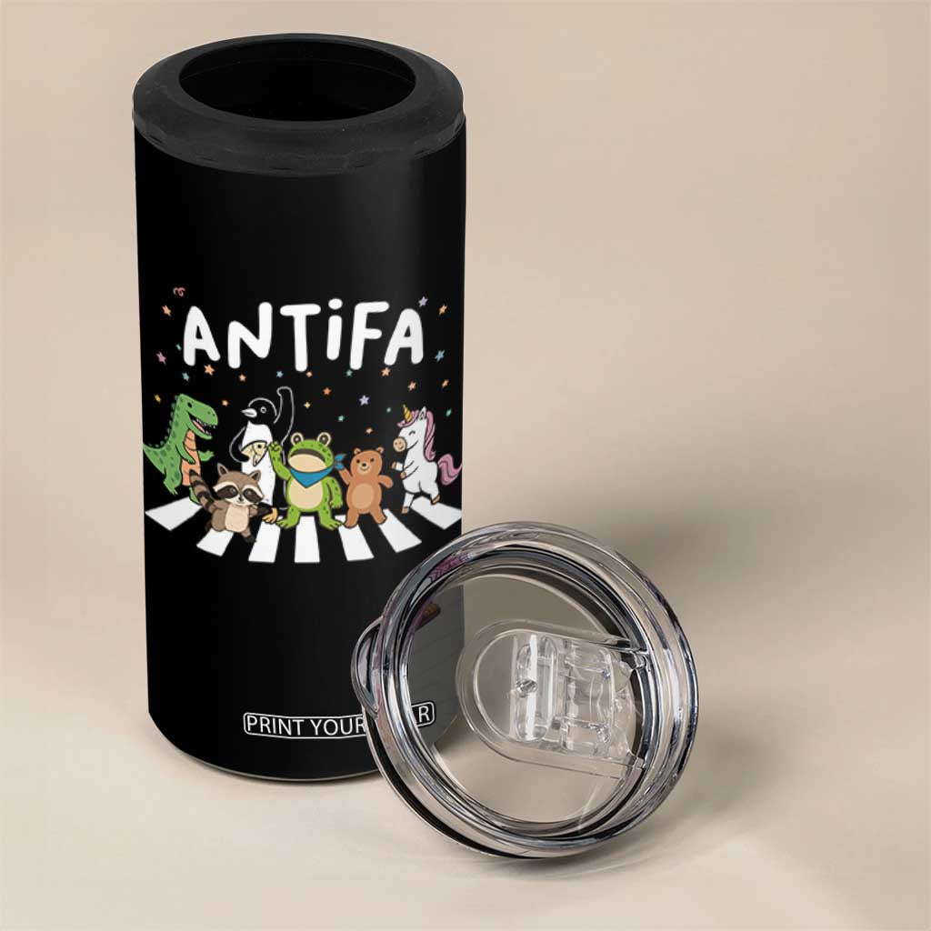 Resist Frog Protest 4 in 1 Can Cooler Tumbler Antifa Inflatable Costume Portland Frog Political Satire TS10 Print Your Wear