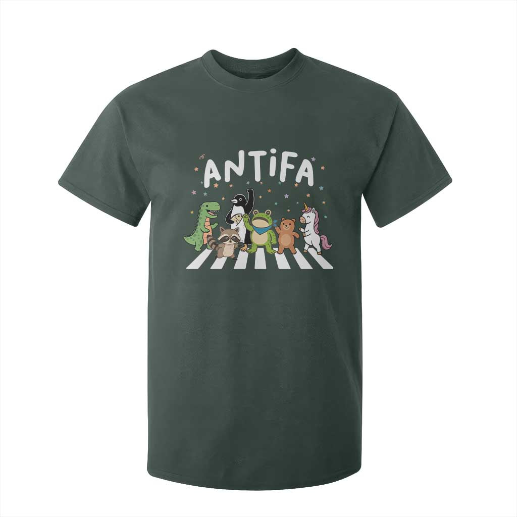 Resist Frog Protest T Shirt For Kid Antifa Inflatable Costume Portland Frog Political Satire TS10 Dark Forest Green Print Your Wear