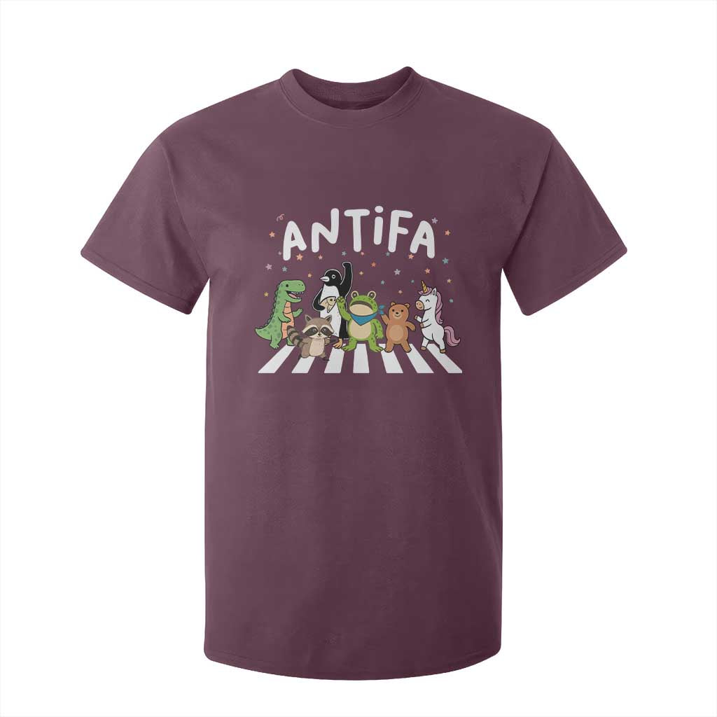 Resist Frog Protest T Shirt For Kid Antifa Inflatable Costume Portland Frog Political Satire TS10 Maroon Print Your Wear