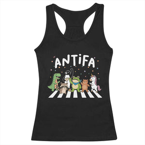 Resist Frog Protest Racerback Tank Top Antifa Inflatable Costume Portland Frog Political Satire TS10 Black Print Your Wear