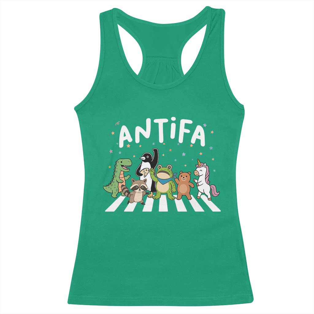 Resist Frog Protest Racerback Tank Top Antifa Inflatable Costume Portland Frog Political Satire TS10 Irish Green Print Your Wear