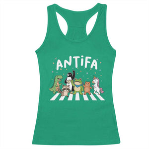 Resist Frog Protest Racerback Tank Top Antifa Inflatable Costume Portland Frog Political Satire TS10 Irish Green Print Your Wear