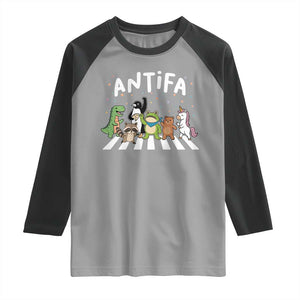 Resist Frog Protest Raglan Shirt Antifa Inflatable Costume Portland Frog Political Satire TS10 Sport Gray Black Print Your Wear