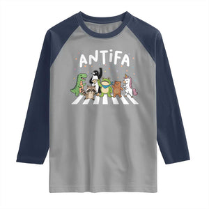 Resist Frog Protest Raglan Shirt Antifa Inflatable Costume Portland Frog Political Satire TS10 Sport Gray Navy Print Your Wear