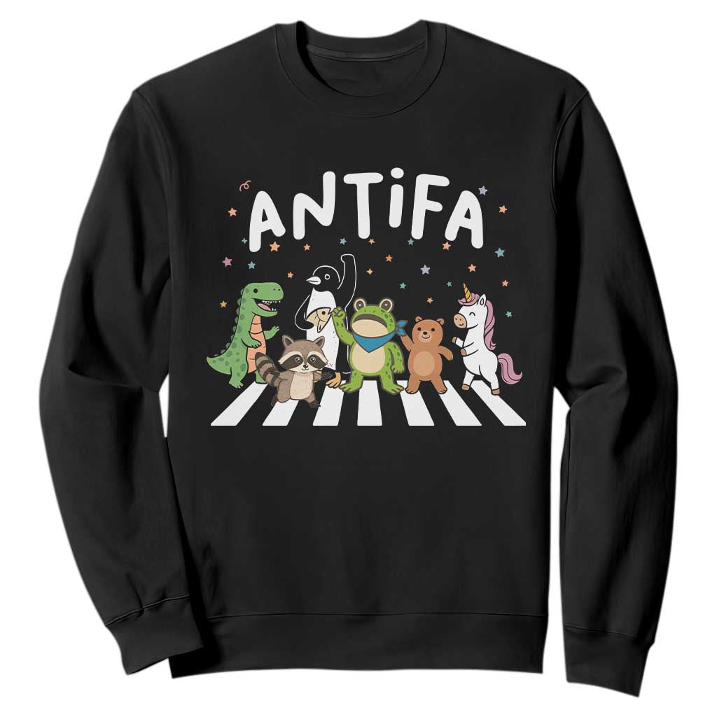 Resist Frog Protest Sweatshirt Antifa Inflatable Costume Portland Frog Political Satire TS10 Black Print Your Wear