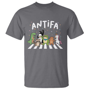 Resist Frog Protest T Shirt Antifa Inflatable Costume Portland Frog Political Satire TS10 Charcoal Print Your Wear