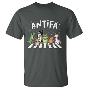Resist Frog Protest T Shirt Antifa Inflatable Costume Portland Frog Political Satire TS10 Dark Heather Print Your Wear