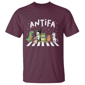 Resist Frog Protest T Shirt Antifa Inflatable Costume Portland Frog Political Satire TS10 Maroon Print Your Wear