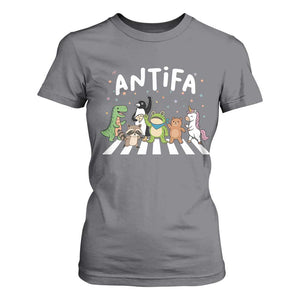 Resist Frog Protest T Shirt For Women Antifa Inflatable Costume Portland Frog Political Satire TS10 Charcoal Print Your Wear