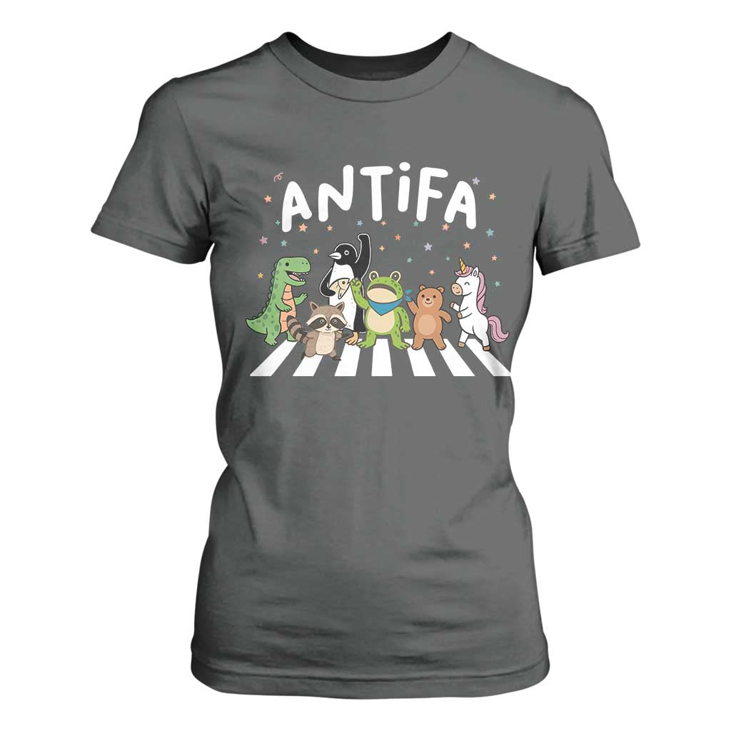Resist Frog Protest T Shirt For Women Antifa Inflatable Costume Portland Frog Political Satire TS10 Dark Heather Print Your Wear