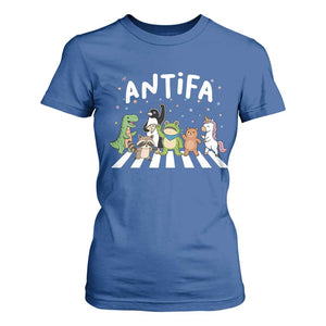 Resist Frog Protest T Shirt For Women Antifa Inflatable Costume Portland Frog Political Satire TS10 Royal Blue Print Your Wear