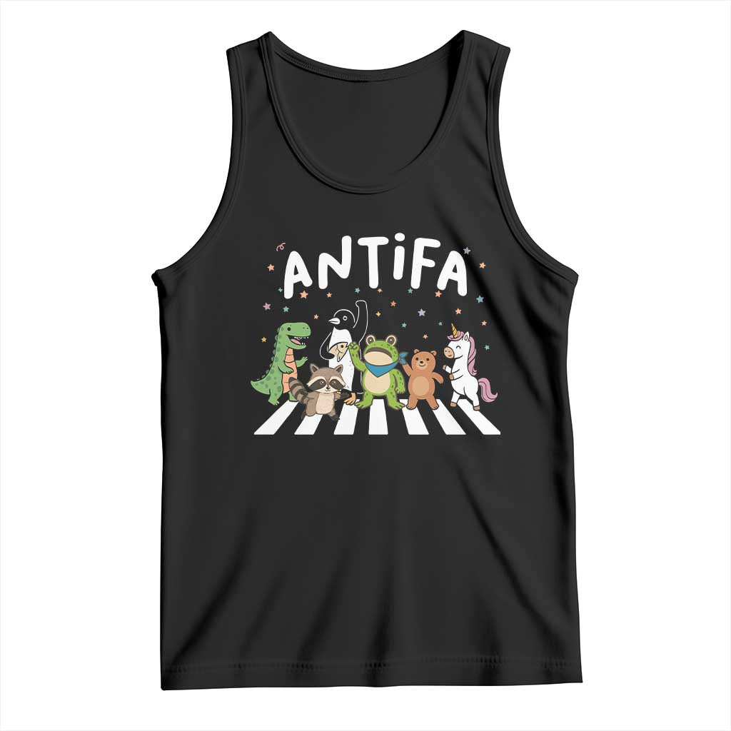 Resist Frog Protest Tank Top Antifa Inflatable Costume Portland Frog Political Satire TS10 Black Print Your Wear