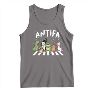 Resist Frog Protest Tank Top Antifa Inflatable Costume Portland Frog Political Satire TS10 Deep Heather Print Your Wear