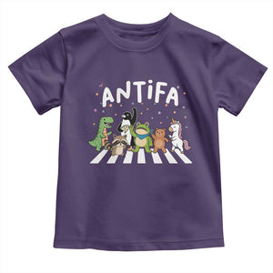Resist Frog Protest Toddler T Shirt Antifa Inflatable Costume Portland Frog Political Satire TS10 Purple Print Your Wear