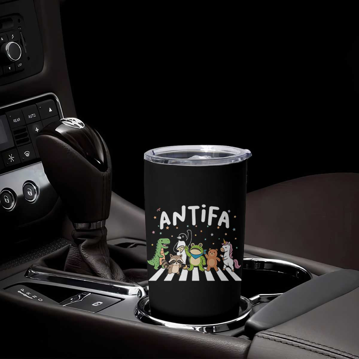 Resist Frog Protest Tumbler Cup Antifa Inflatable Costume Portland Frog Political Satire TS10 Print Your Wear