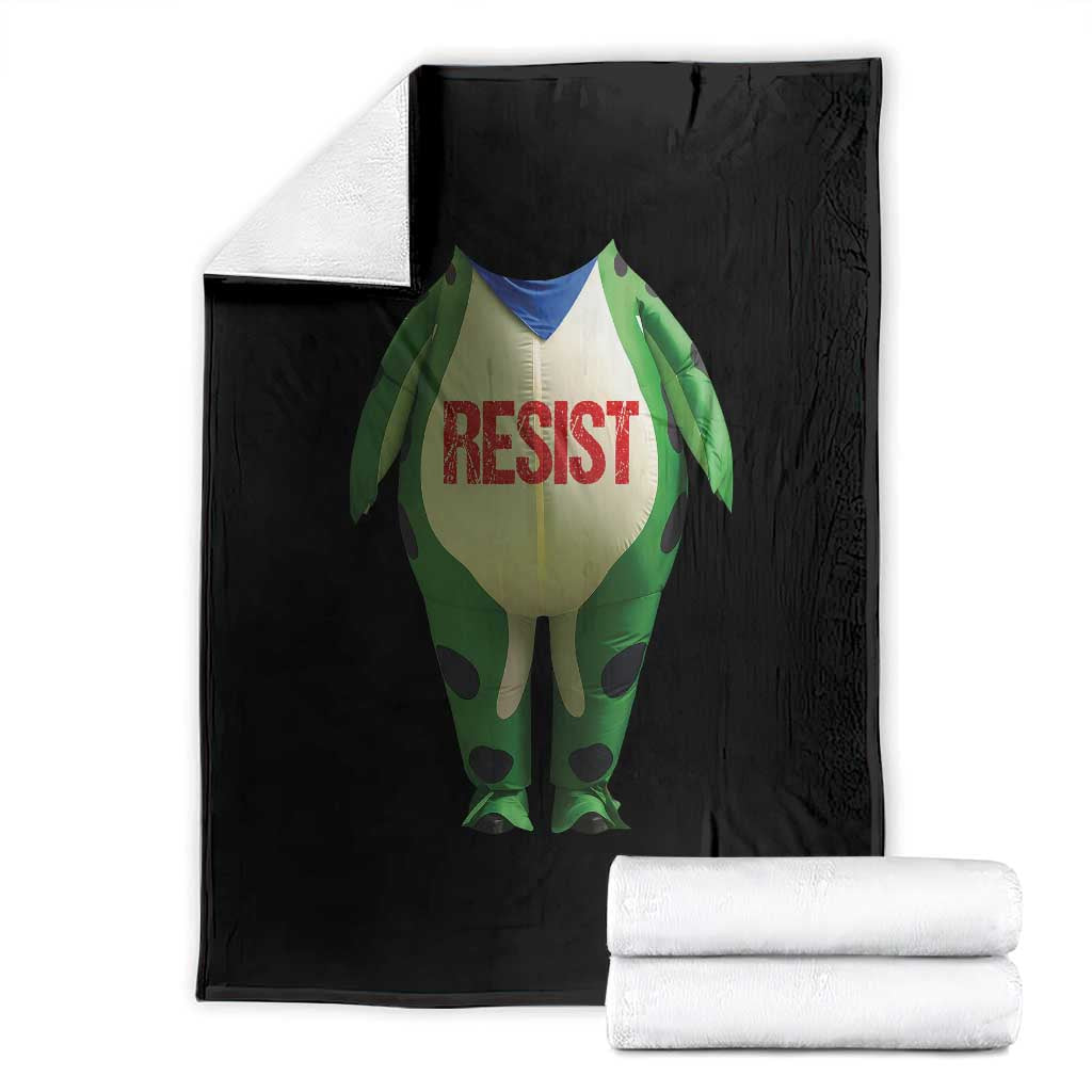 Portland Frog Throw Blanket Funny Political Costume Protest Resist TS10 Black Print Your Wear
