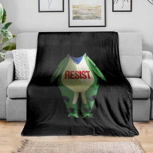 Portland Frog Throw Blanket Funny Political Costume Protest Resist TS10 Print Your Wear