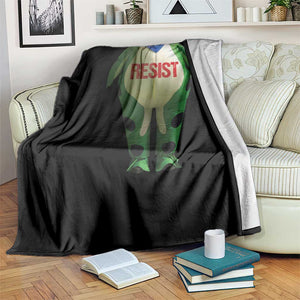 Portland Frog Throw Blanket Funny Political Costume Protest Resist TS10 Print Your Wear