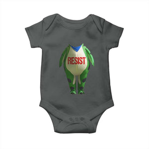 Portland Frog Baby Onesie Funny Political Costume Protest Resist TS10 Dark Heather Print Your Wear