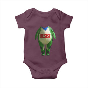 Portland Frog Baby Onesie Funny Political Costume Protest Resist TS10 Maroon Print Your Wear
