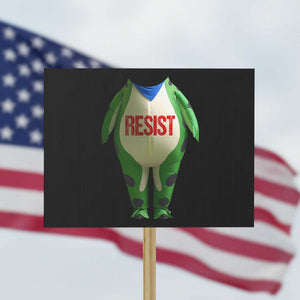 Portland Frog Protest Sign Funny Political Costume Protest Resist TS10 Horizontal 18" × 24" Black Print Your Wear