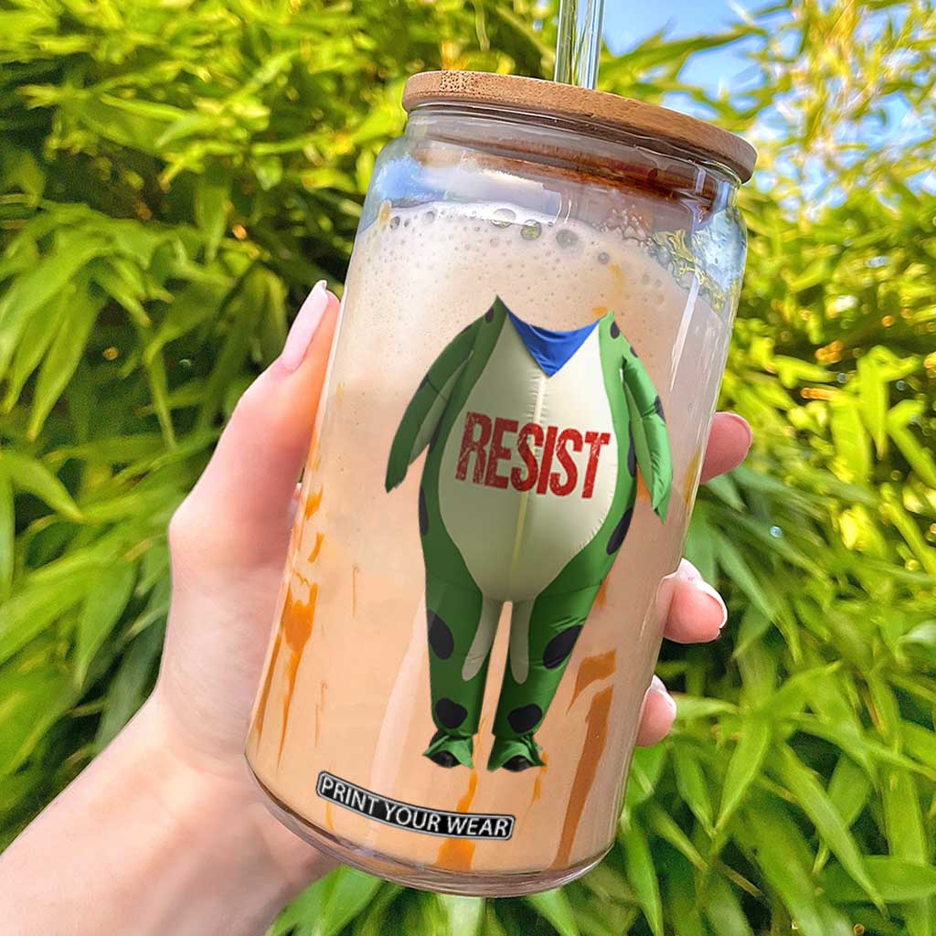 Portland Frog Glass Can Funny Political Costume Protest Resist TS10 Black Print Your Wear