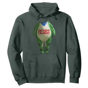 Portland Frog Hoodie Funny Political Costume Protest Resist TS10 Dark Forest Green Print Your Wear