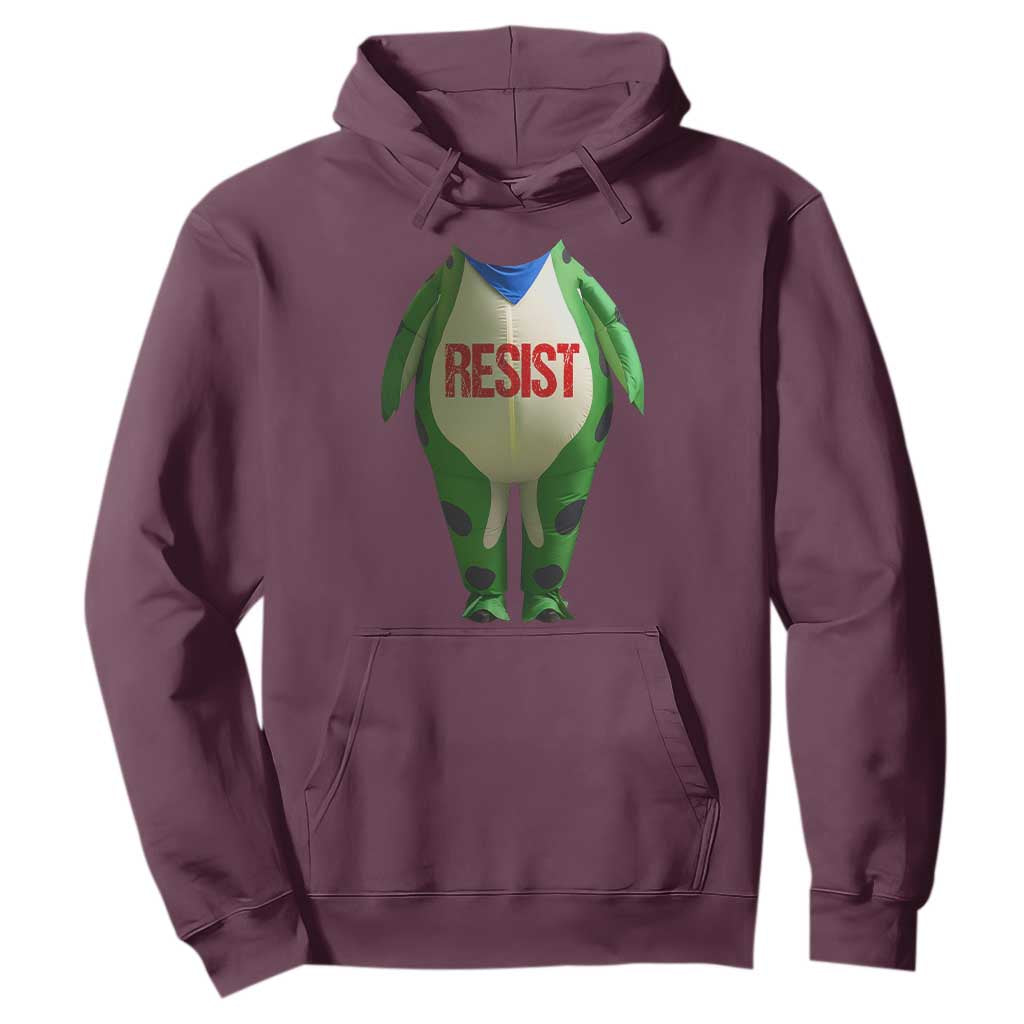 Portland Frog Hoodie Funny Political Costume Protest Resist TS10 Maroon Print Your Wear
