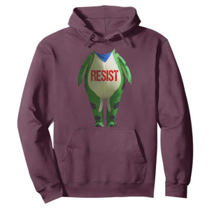 Portland Frog Hoodie Funny Political Costume Protest Resist TS10 Maroon Print Your Wear
