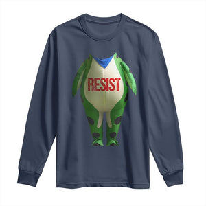 Portland Frog Long Sleeve Shirt Funny Political Costume Protest Resist TS10 Navy Print Your Wear