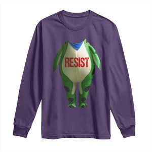 Portland Frog Long Sleeve Shirt Funny Political Costume Protest Resist TS10 Purple Print Your Wear