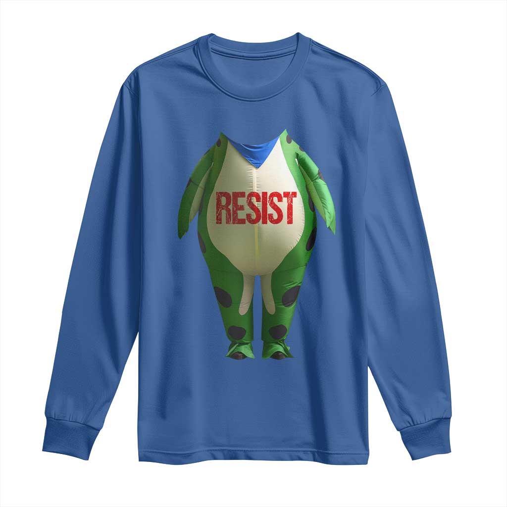 Portland Frog Long Sleeve Shirt Funny Political Costume Protest Resist TS10 Royal Blue Print Your Wear
