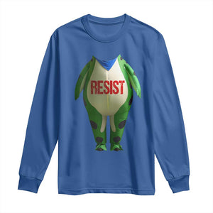 Portland Frog Long Sleeve Shirt Funny Political Costume Protest Resist TS10 Royal Blue Print Your Wear