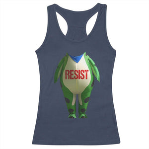 Portland Frog Racerback Tank Top Funny Political Costume Protest Resist TS10 Navy Print Your Wear