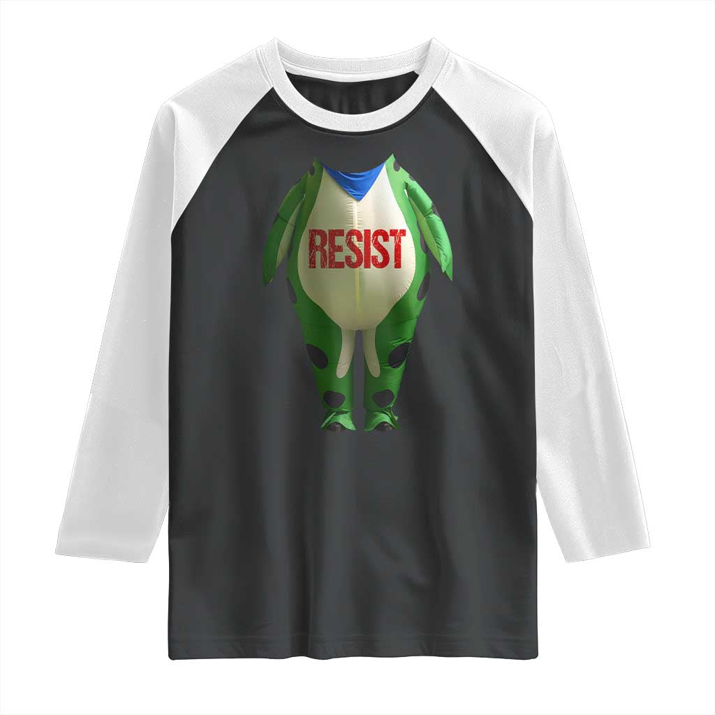 Portland Frog Raglan Shirt Funny Political Costume Protest Resist TS10 Black White Print Your Wear