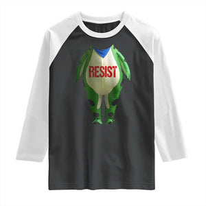 Portland Frog Raglan Shirt Funny Political Costume Protest Resist TS10 Black White Print Your Wear