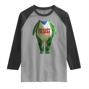 Portland Frog Raglan Shirt Funny Political Costume Protest Resist TS10 Sport Gray Black Print Your Wear