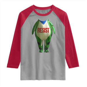 Portland Frog Raglan Shirt Funny Political Costume Protest Resist TS10 Sport Gray Red Print Your Wear