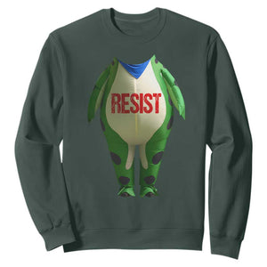 Portland Frog Sweatshirt Funny Political Costume Protest Resist TS10 Dark Forest Green Print Your Wear