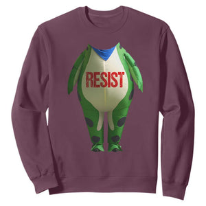 Portland Frog Sweatshirt Funny Political Costume Protest Resist TS10 Maroon Print Your Wear