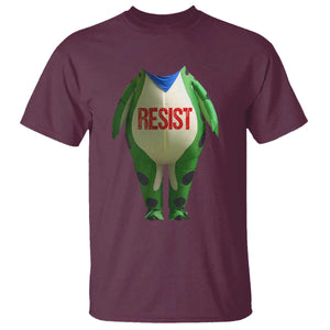 Portland Frog T Shirt Funny Political Costume Protest Resist TS10 Maroon Print Your Wear