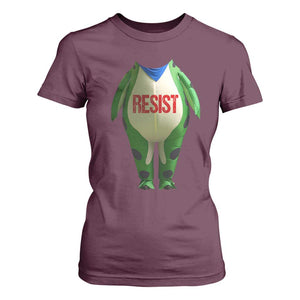 Portland Frog T Shirt For Women Funny Political Costume Protest Resist TS10 Maroon Print Your Wear