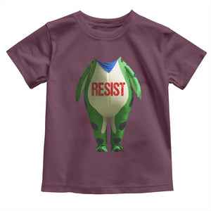 Portland Frog Toddler T Shirt Funny Political Costume Protest Resist TS10 Maroon Print Your Wear