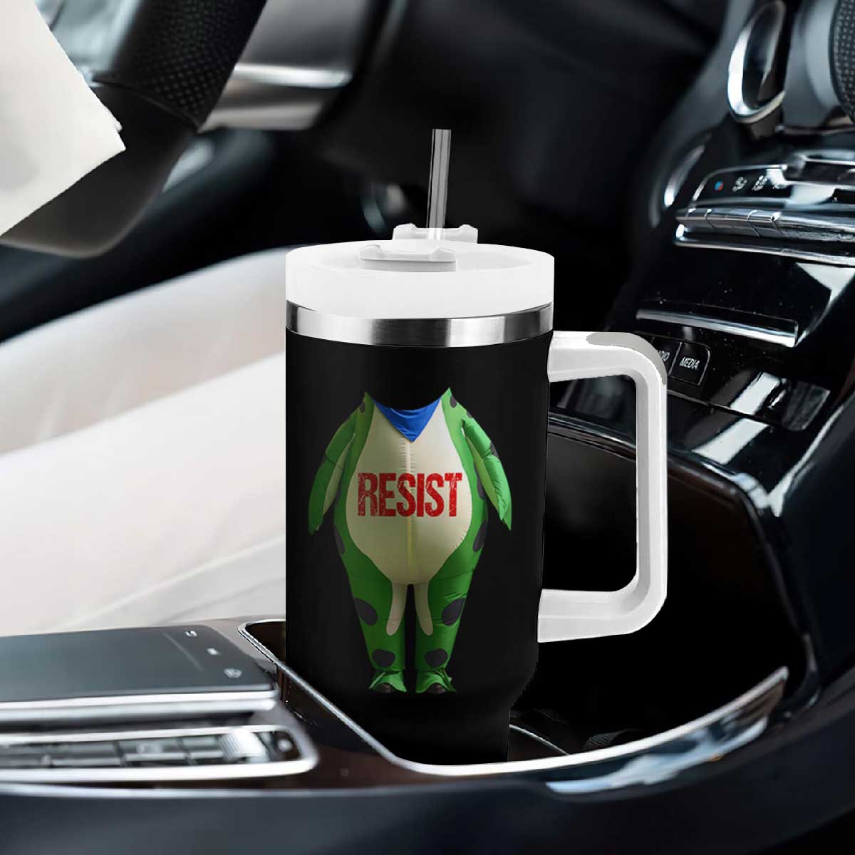 Portland Frog Tumbler With Handle Funny Political Costume Protest Resist TS10 Print Your Wear