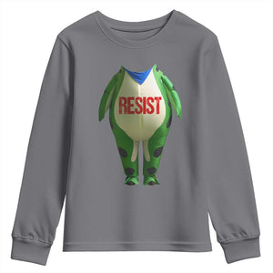 Portland Frog Youth Sweatshirt Funny Political Costume Protest Resist TS10 Charcoal Print Your Wear