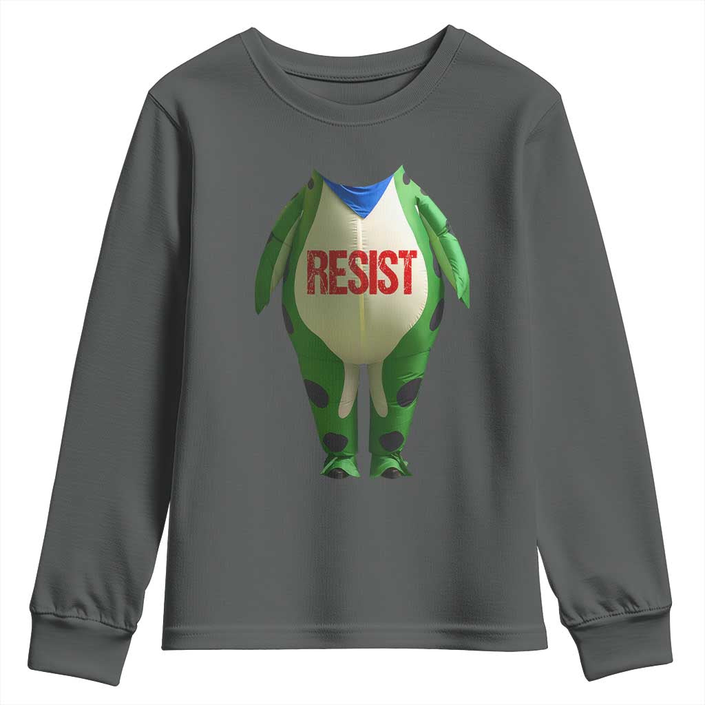 Portland Frog Youth Sweatshirt Funny Political Costume Protest Resist TS10 Dark Heather Print Your Wear