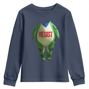 Portland Frog Youth Sweatshirt Funny Political Costume Protest Resist TS10 Navy Print Your Wear