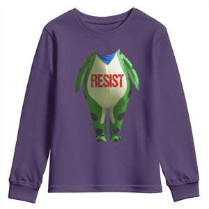 Portland Frog Youth Sweatshirt Funny Political Costume Protest Resist TS10 Purple Print Your Wear