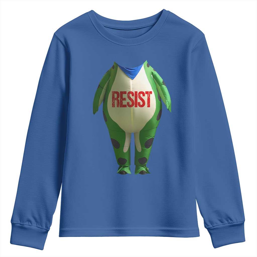 Portland Frog Youth Sweatshirt Funny Political Costume Protest Resist TS10 Royal Blue Print Your Wear