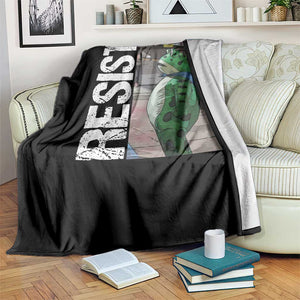 Portland Frog Protest Throw Blanket Vintage Activist Resistance TS10 Print Your Wear